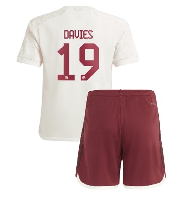 Bayern Munich Alphonso Davies #19 Tercera Equipación Niños 2023-24 Manga Corta (+ Pantalones cortos)